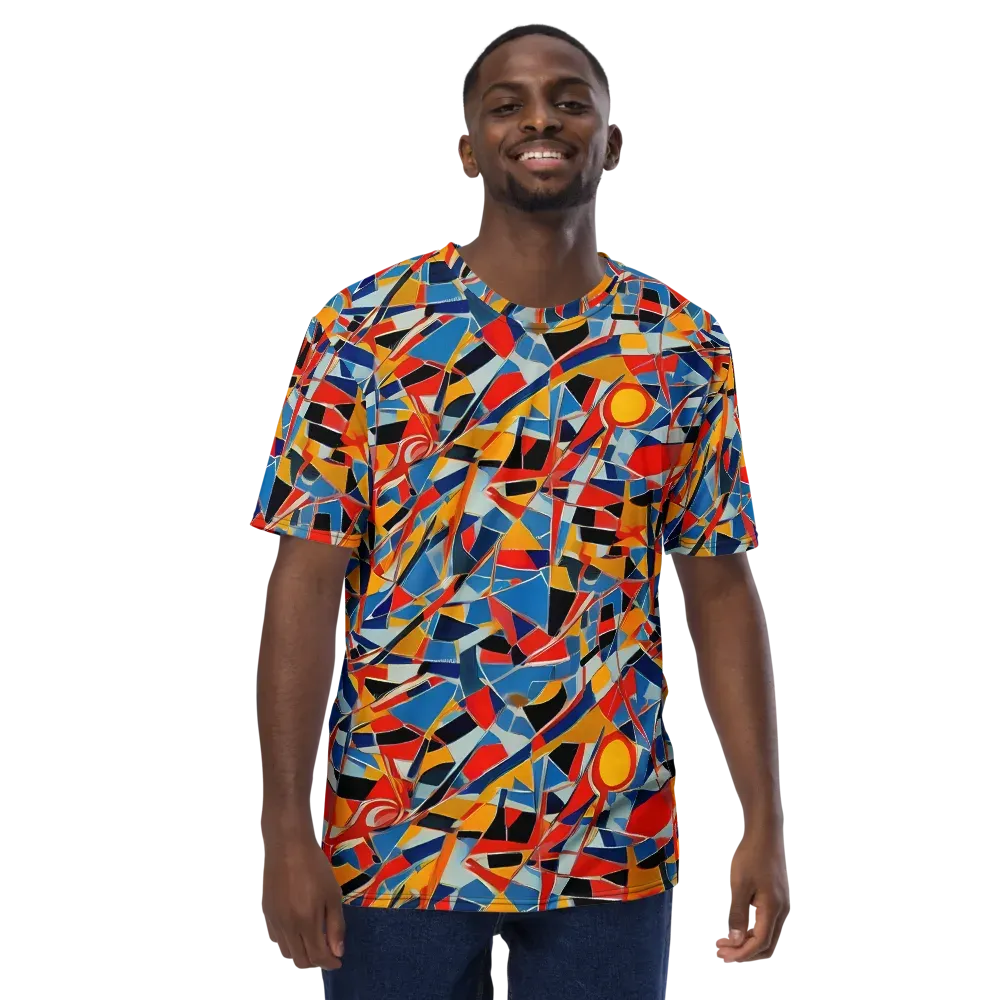 Abstract Mingle on Men's Crew Neck T-Shirt — Front