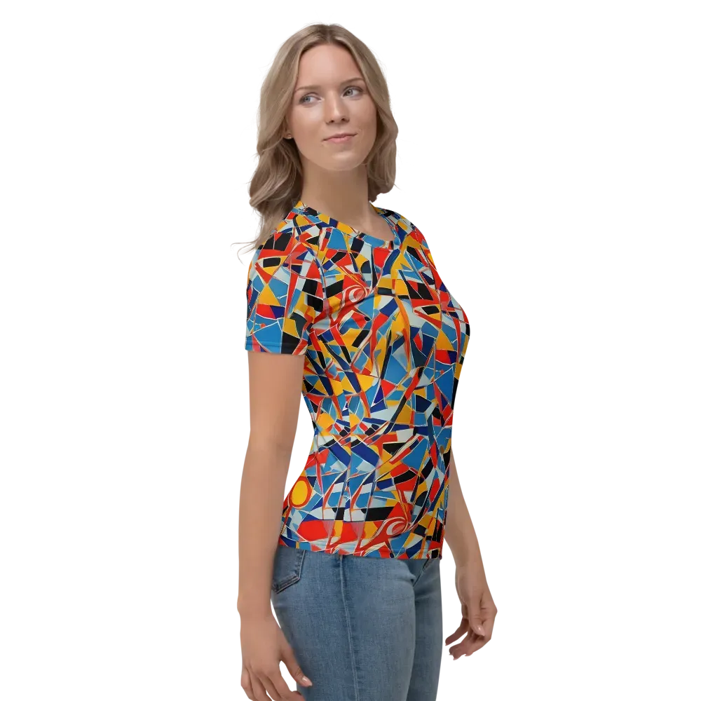 Abstract Mingle on Women's Crew Neck T-Shirt — Right