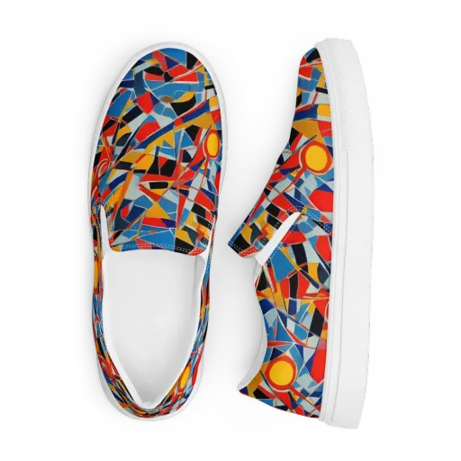 Abstract Mingle on a Men's Slip-On Canvas Shoes