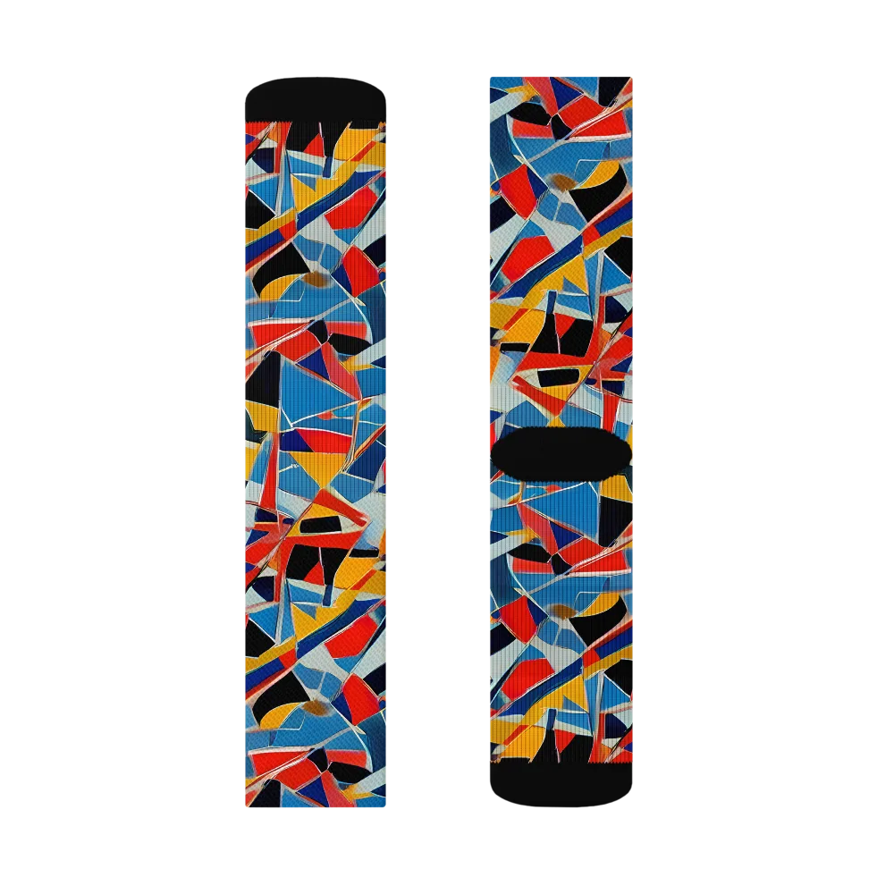 Abstract Mingle on Socks — Left Sock