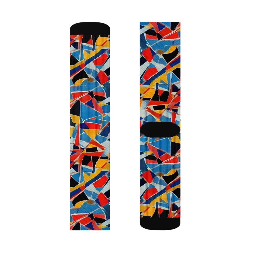Abstract Mingle on Socks — Right Sock