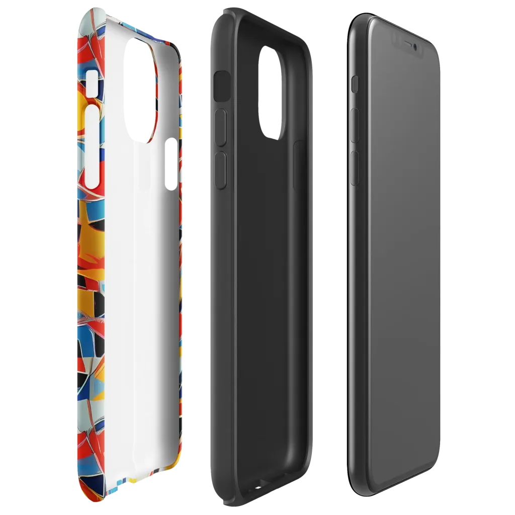 Abstract Mingle on Tough Case for iPhone® — Right