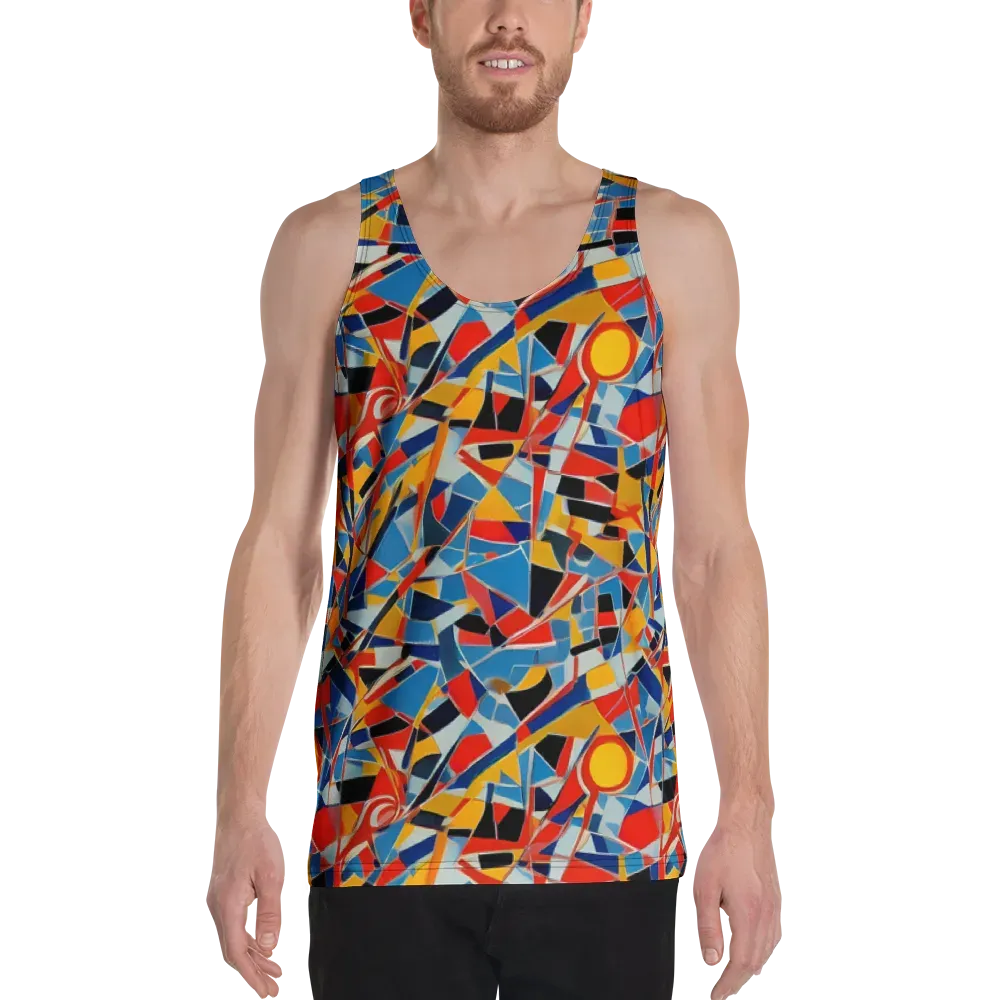 Abstract Mingle on Men's Tank Top — Front