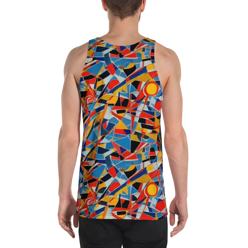 Abstract Mingle on Men's Tank Top — Back