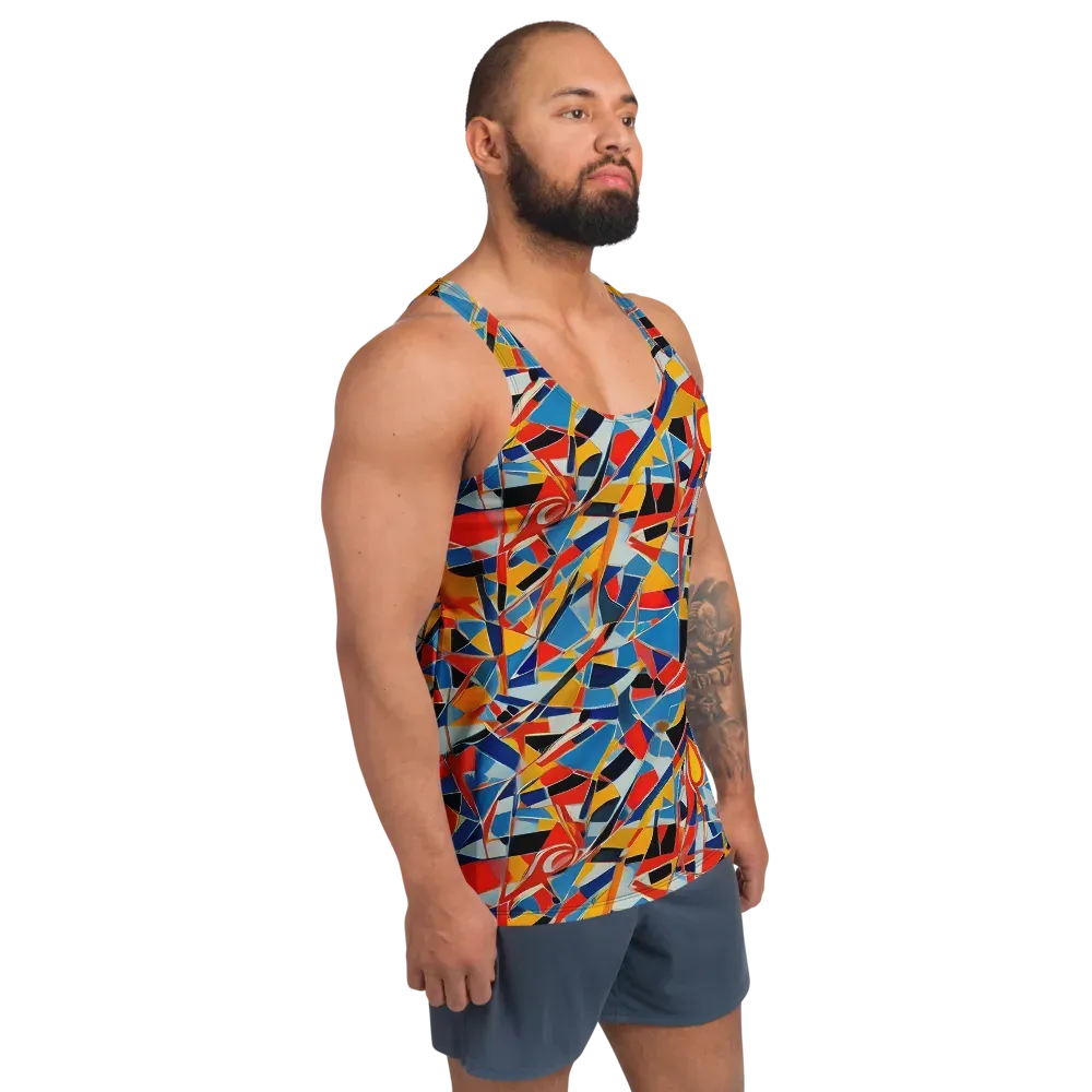 Abstract Mingle on Men's Tank Top — Right Front