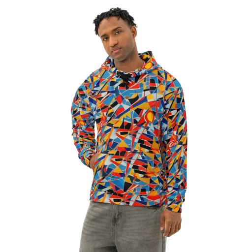 Abstract Mingle on a Cotton Hoodie