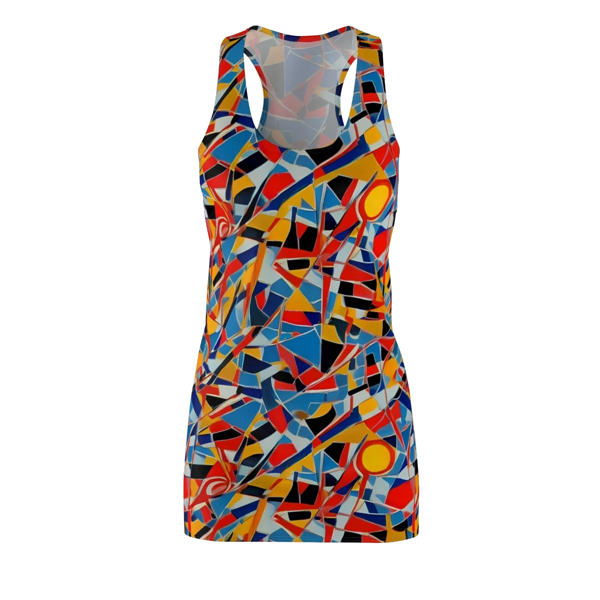 Abstract Mingle on Racerback Dress — Front