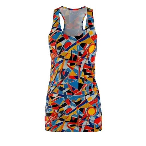 Abstract Mingle on a Racerback Dress