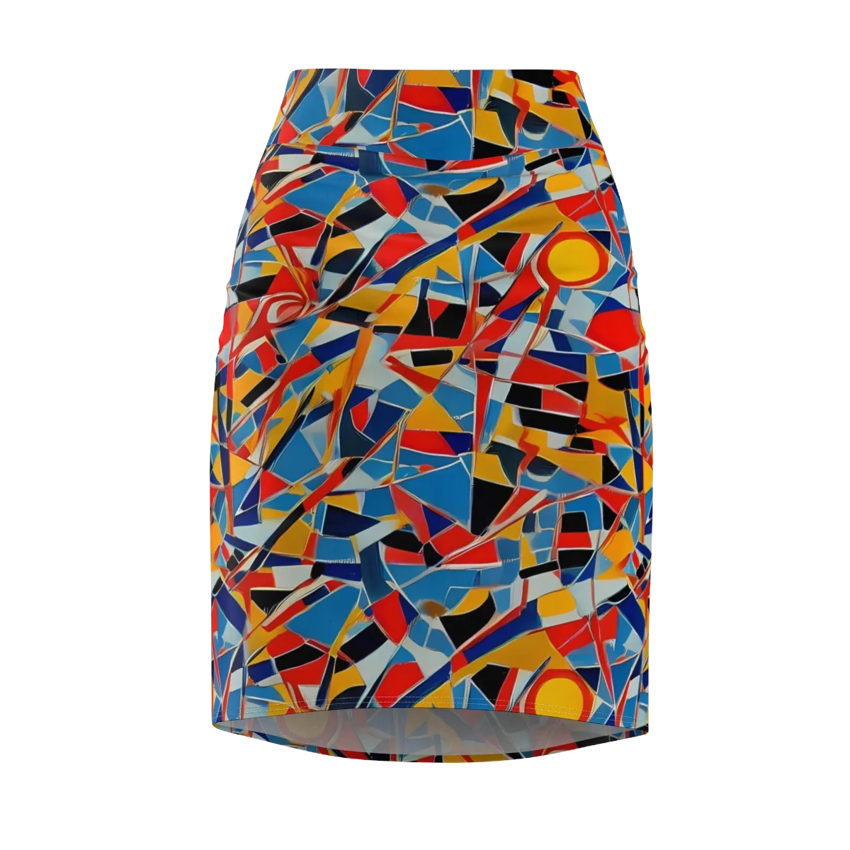 Abstract Mingle on Pencil Skirt — Front