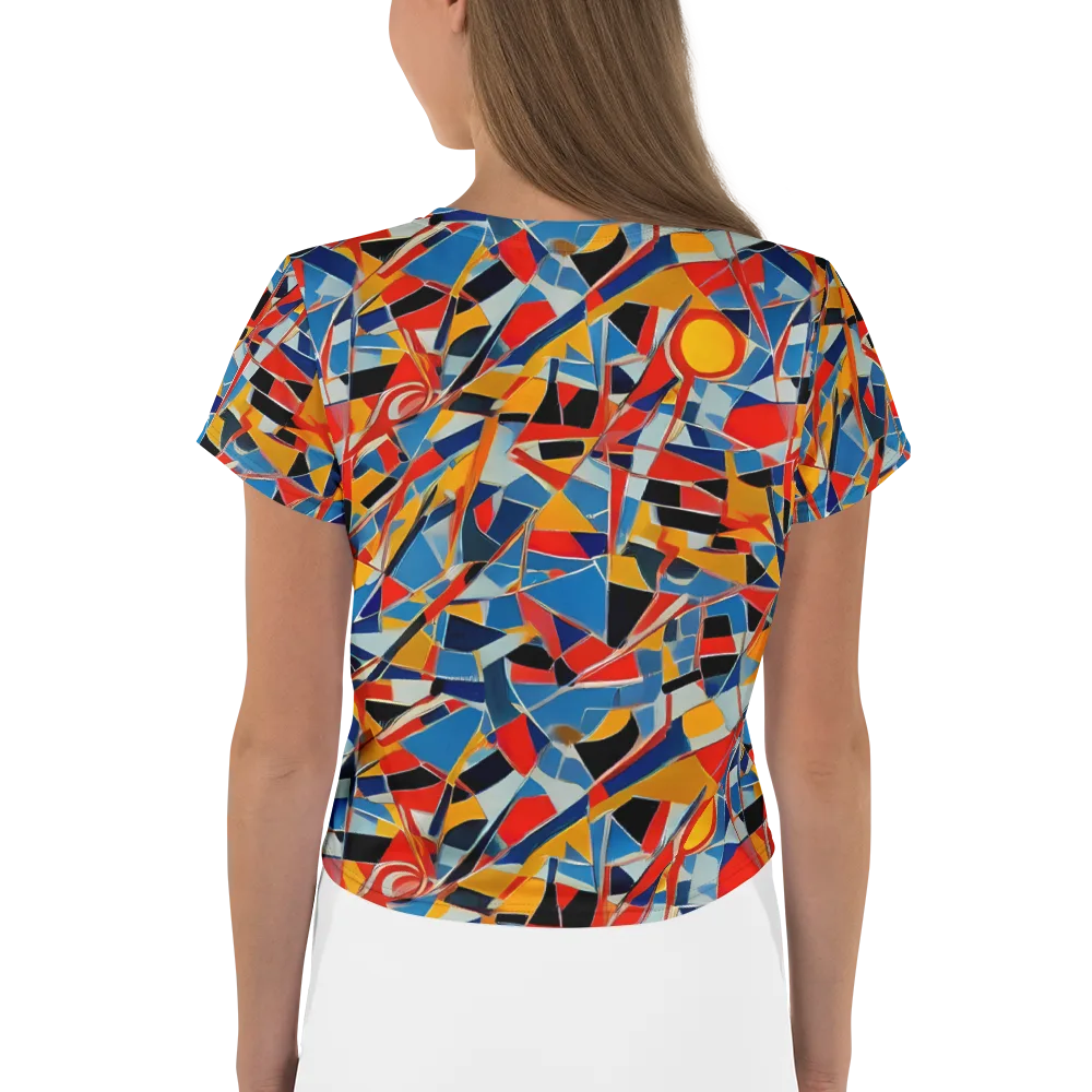 Abstract Mingle on Crop Tee — Back