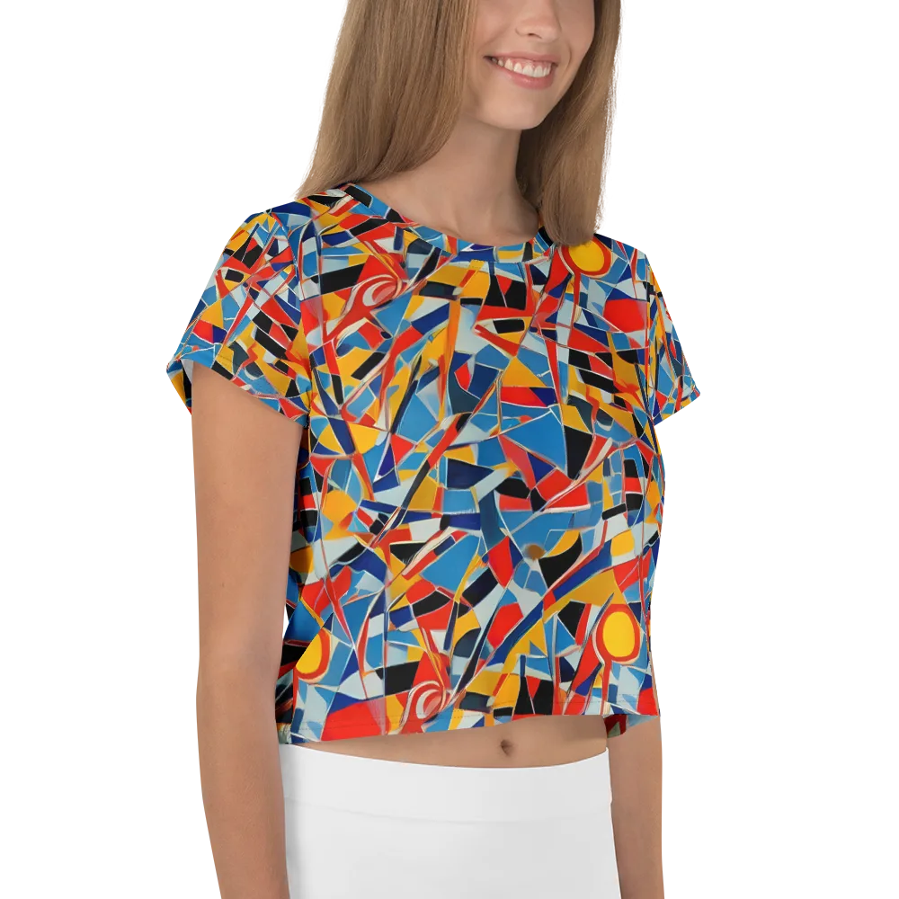 Abstract Mingle on Crop Tee — Right