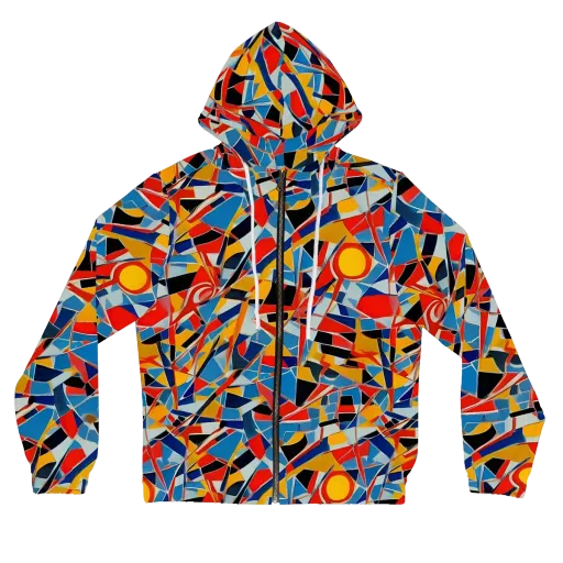 Abstract Mingle on a Women's Full-Zip Hoodie