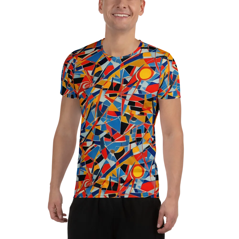 Abstract Mingle on Men's Athletic T-Shirt — Front