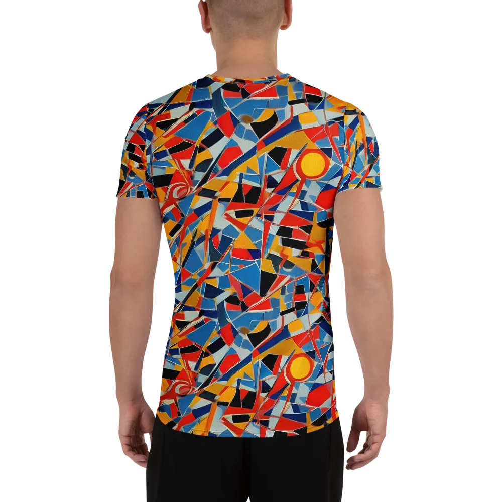 Abstract Mingle on Men's Athletic T-Shirt — Back