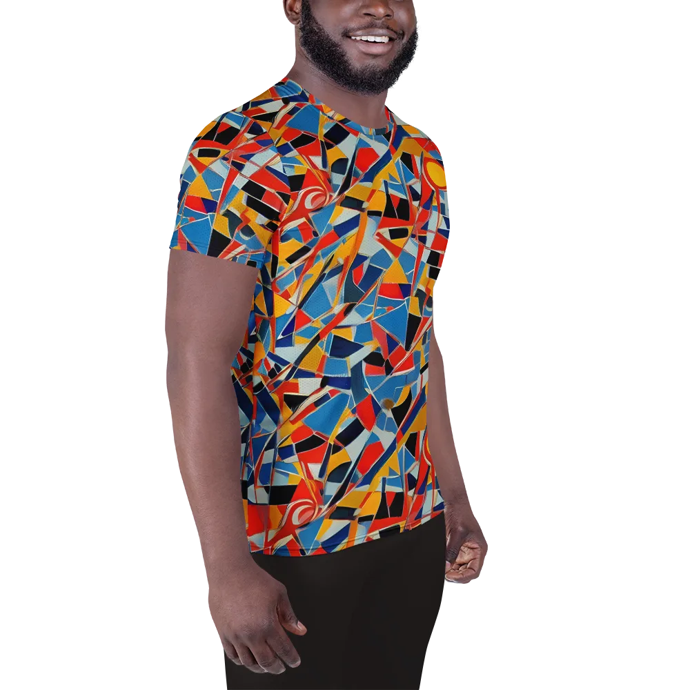 Abstract Mingle on Men's Athletic T-Shirt — Right