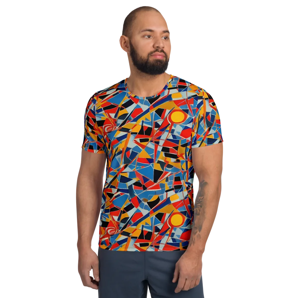 Abstract Mingle on Men's Athletic T-Shirt — Front