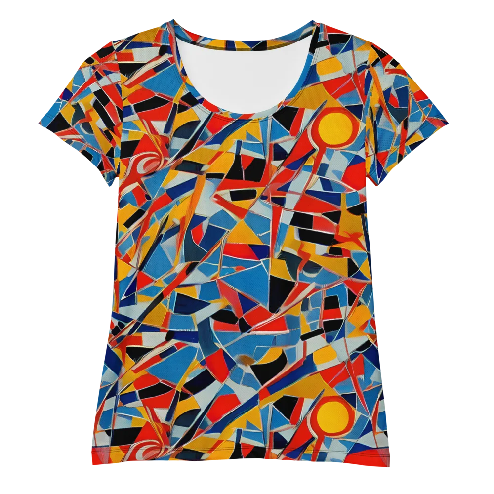 Abstract Mingle on Women's Athletic T-Shirt — Front
