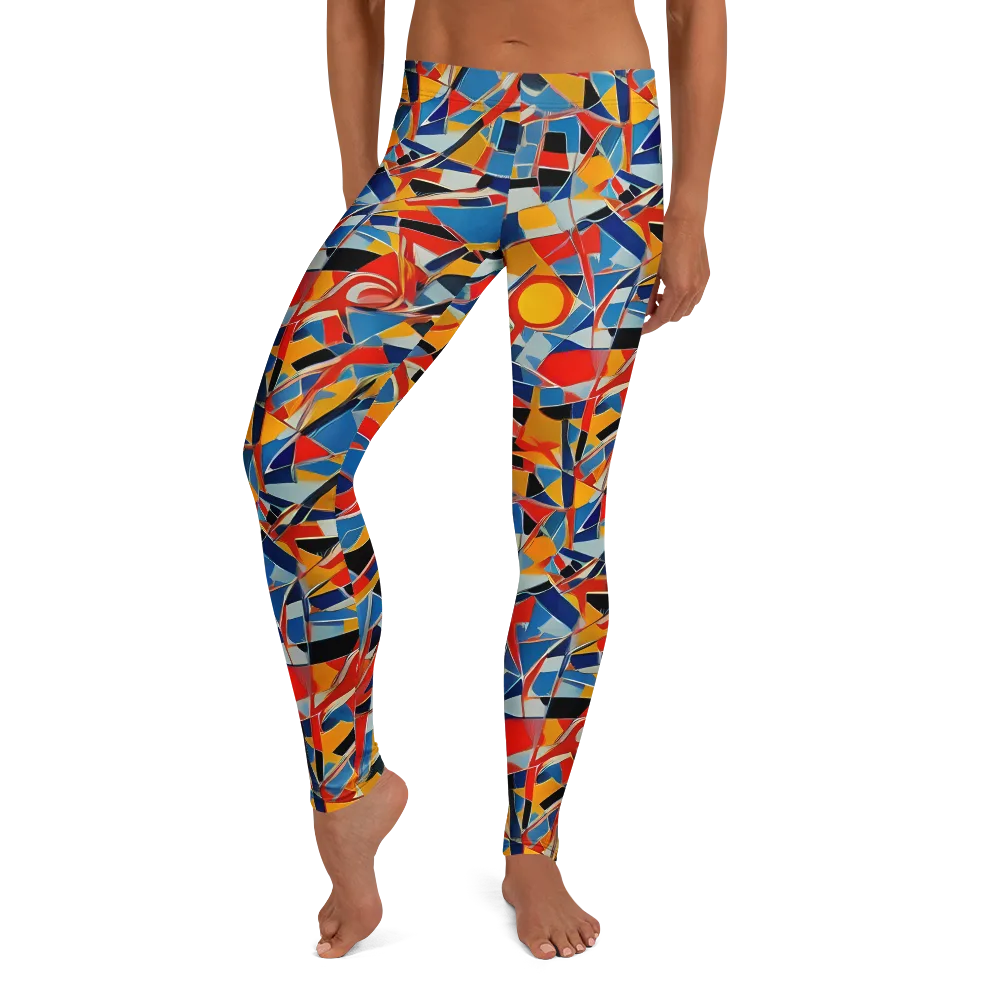 Abstract Mingle on Leggings — Front