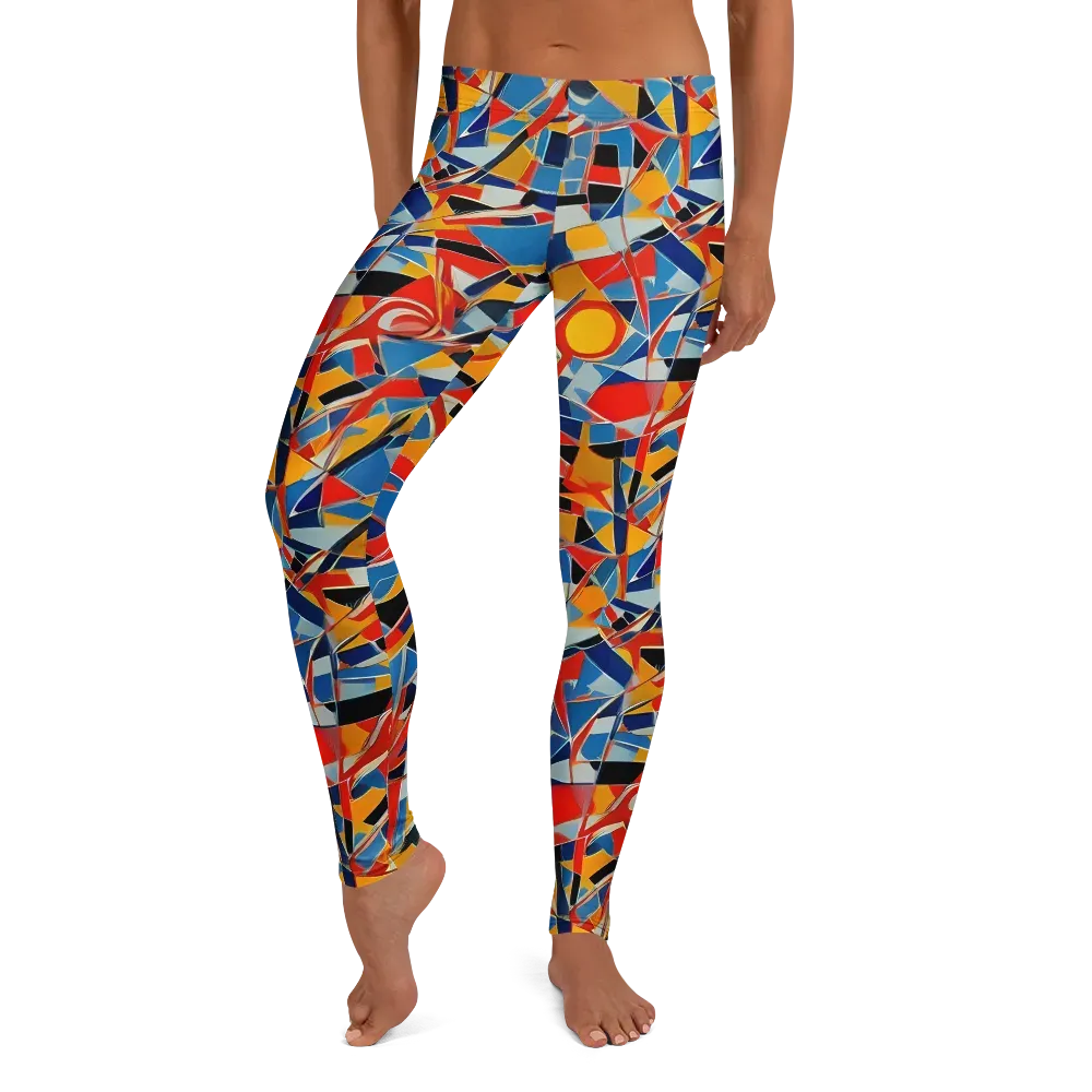 Abstract Mingle on Leggings — Front