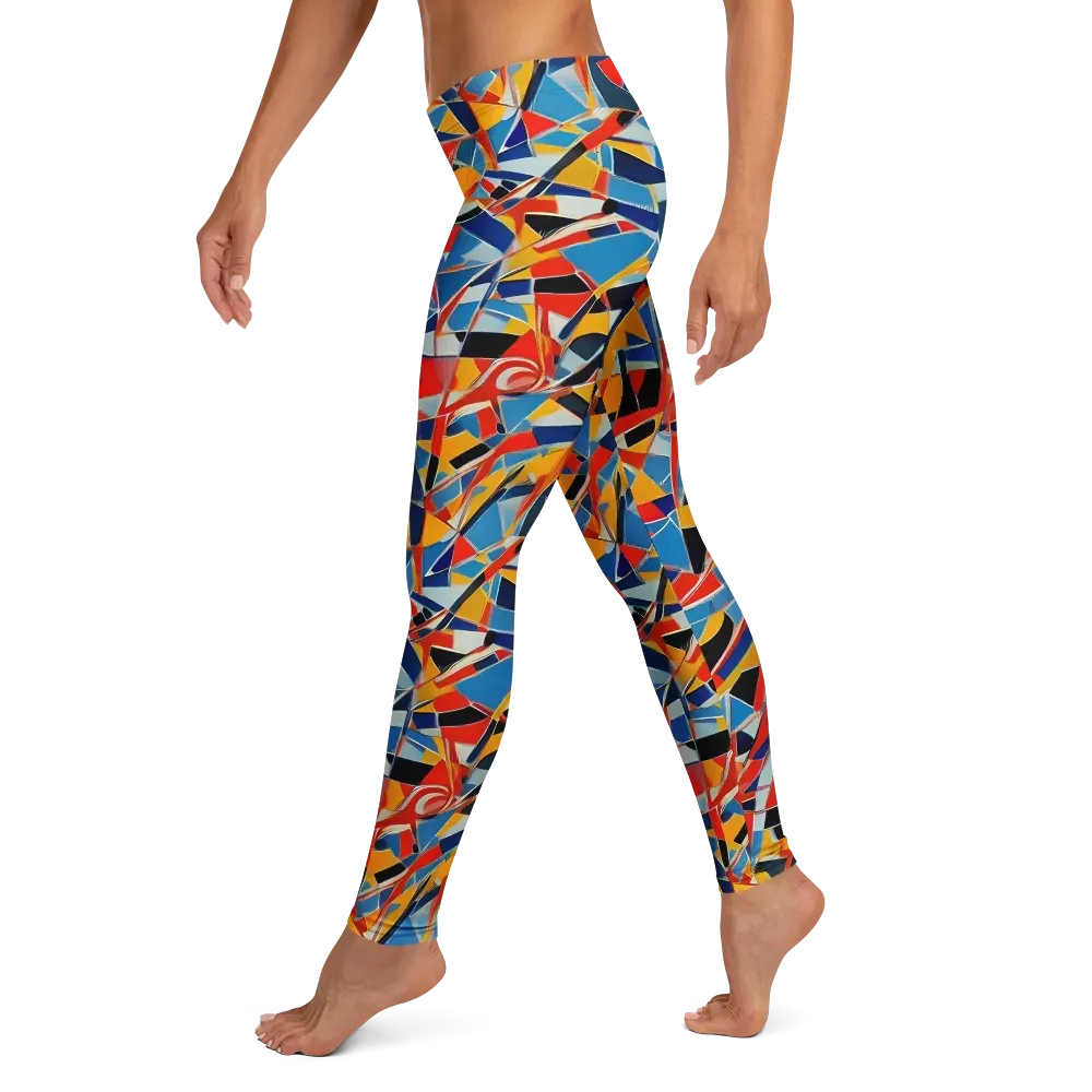 Abstract Mingle on Leggings — Left