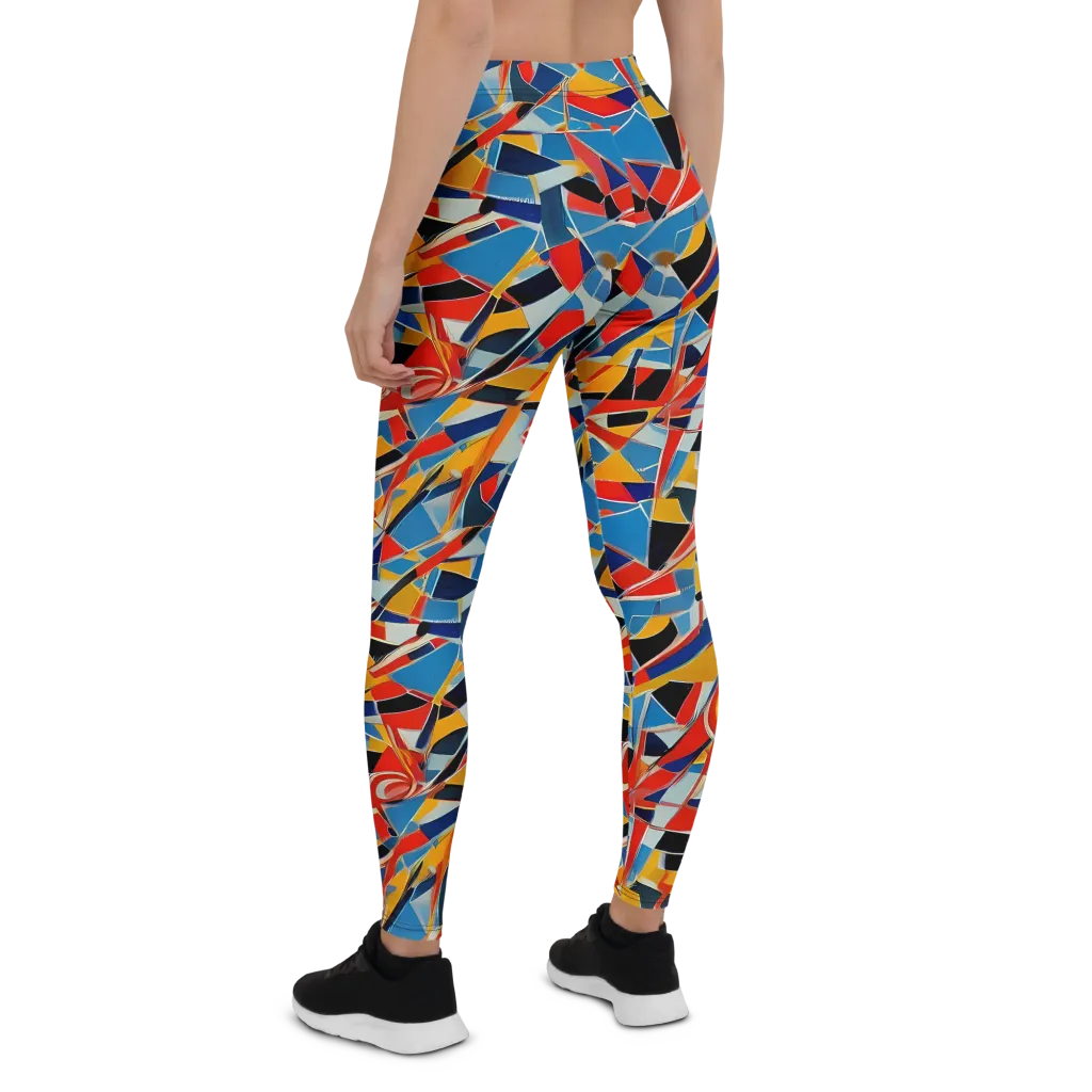 Abstract Mingle on Leggings — Back