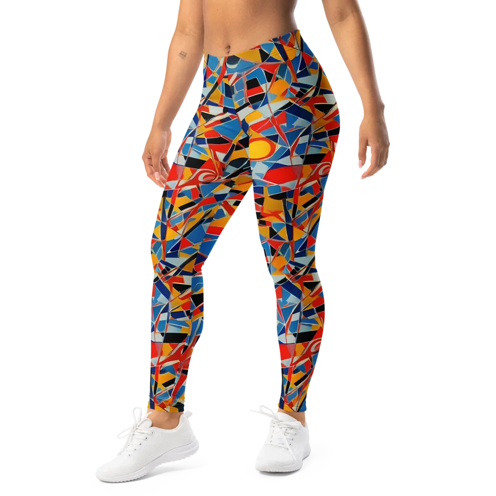 Abstract Mingle on Leggings — Left Front