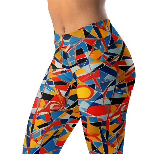 Abstract Mingle on a Leggings
