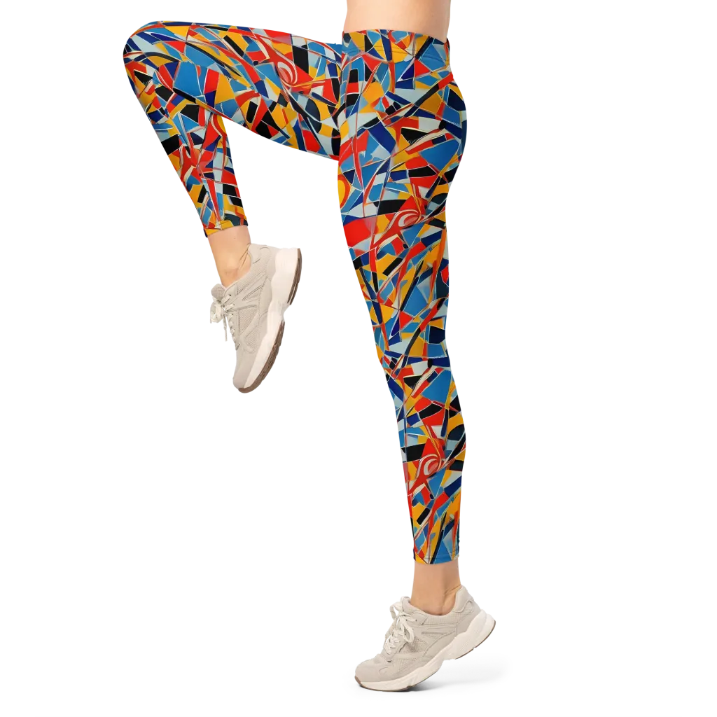 Abstract Mingle on Leggings — Left