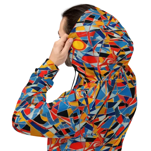 Abstract Mingle on a Hoodie