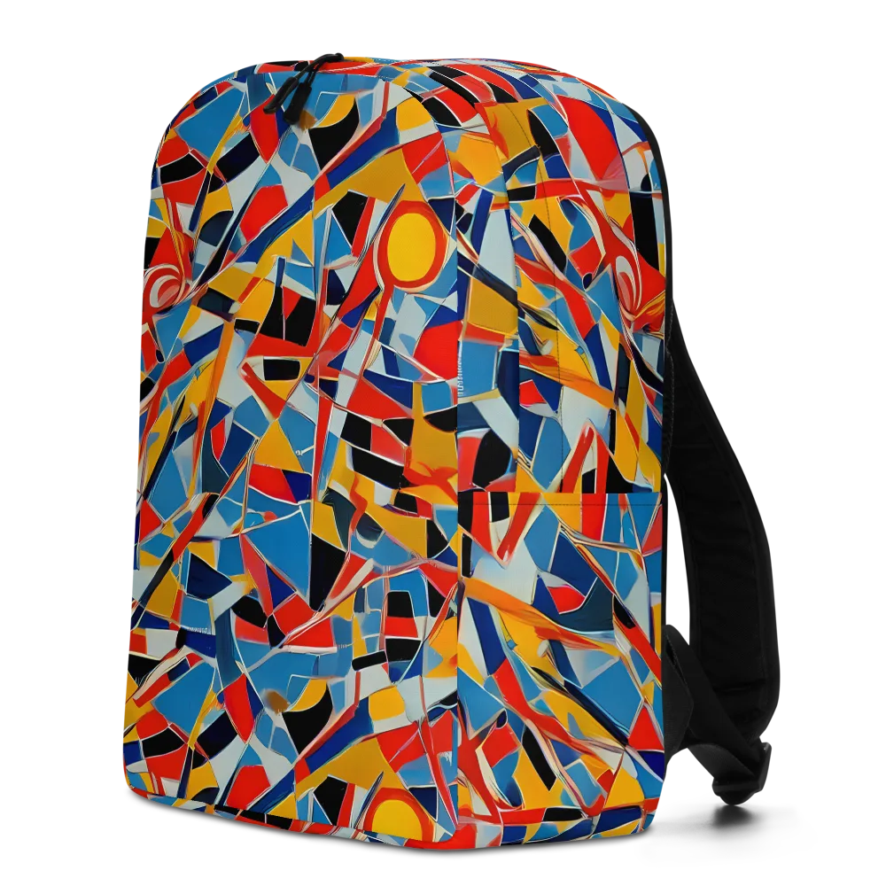Abstract Mingle on Minimalist Backpack — Left