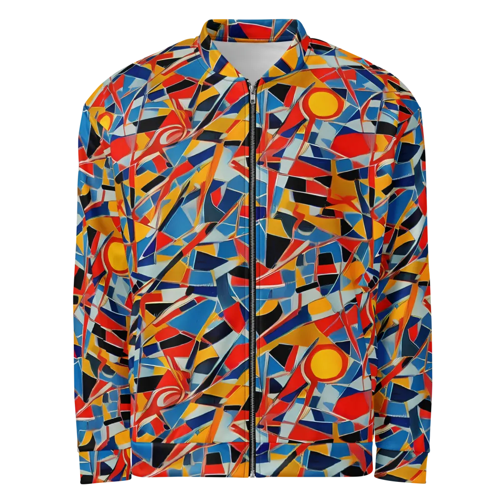 Abstract Mingle on Bomber Jacket — Front