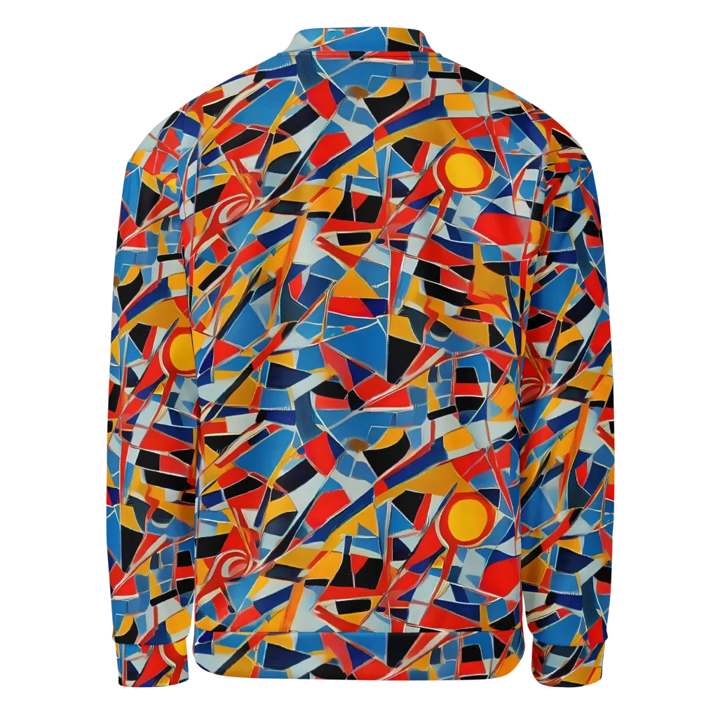 Abstract Mingle on Bomber Jacket — Back