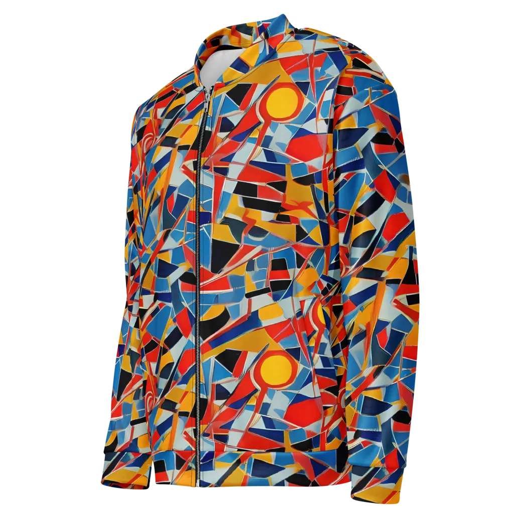 Abstract Mingle on Bomber Jacket — Left Front