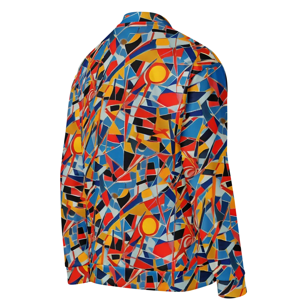 Abstract Mingle on Bomber Jacket — Right Back