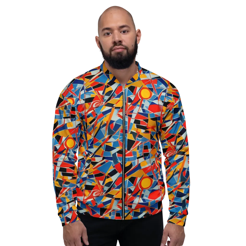 Abstract Mingle on Bomber Jacket — Front