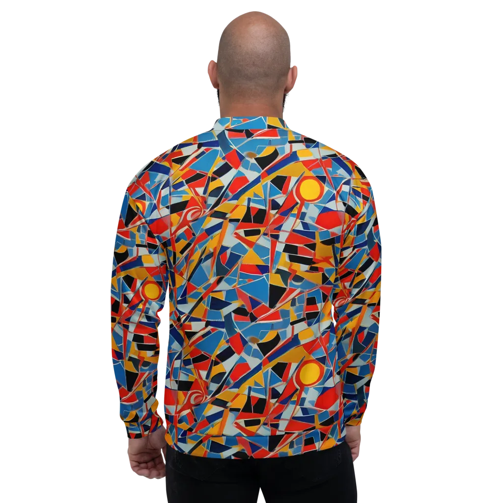 Abstract Mingle on Bomber Jacket — Back