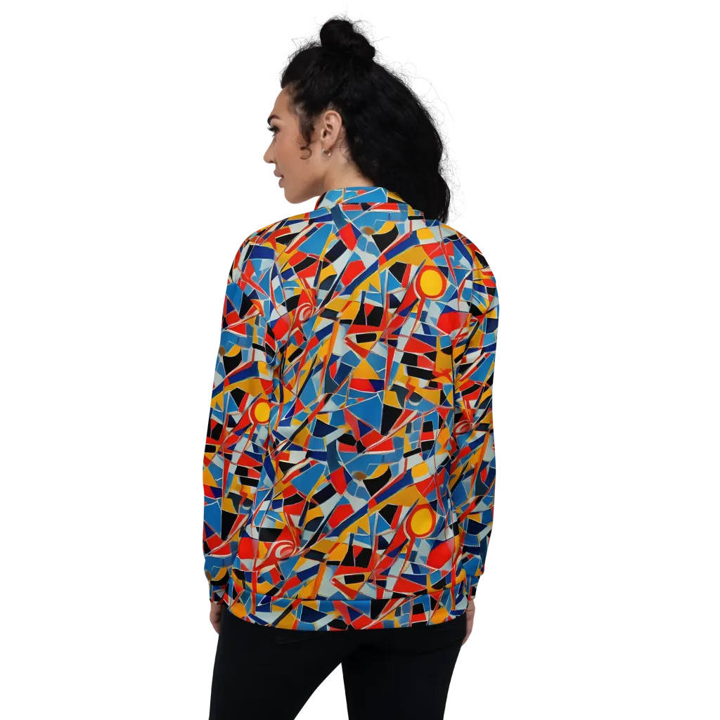 Abstract Mingle on Bomber Jacket — Back