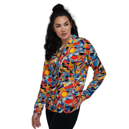 Abstract Mingle on a Bomber Jacket