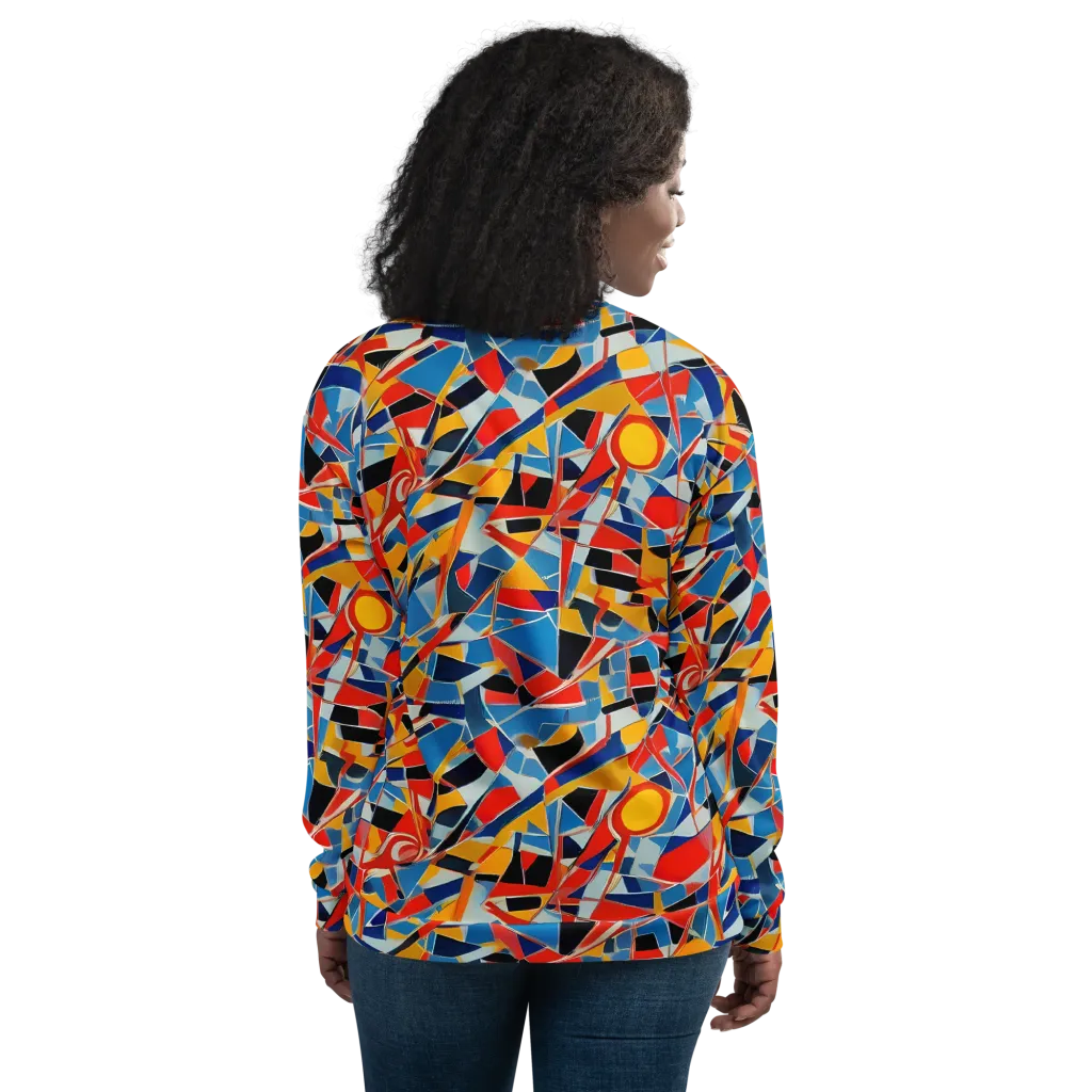 Abstract Mingle on Bomber Jacket — Back