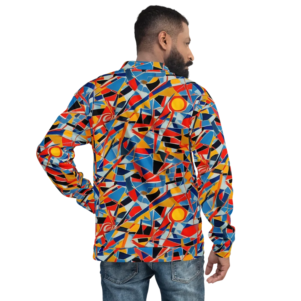 Abstract Mingle on Bomber Jacket — Back