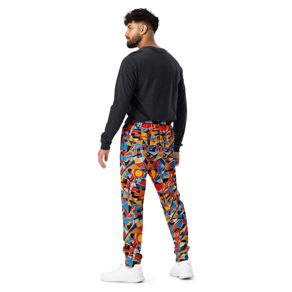 Abstract Mingle on Men's Joggers — Back