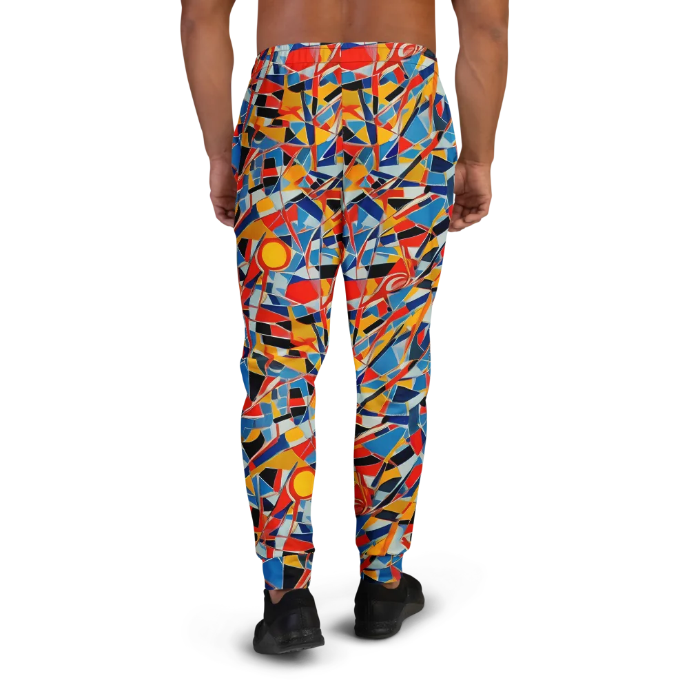 Abstract Mingle on Men's Joggers — Back