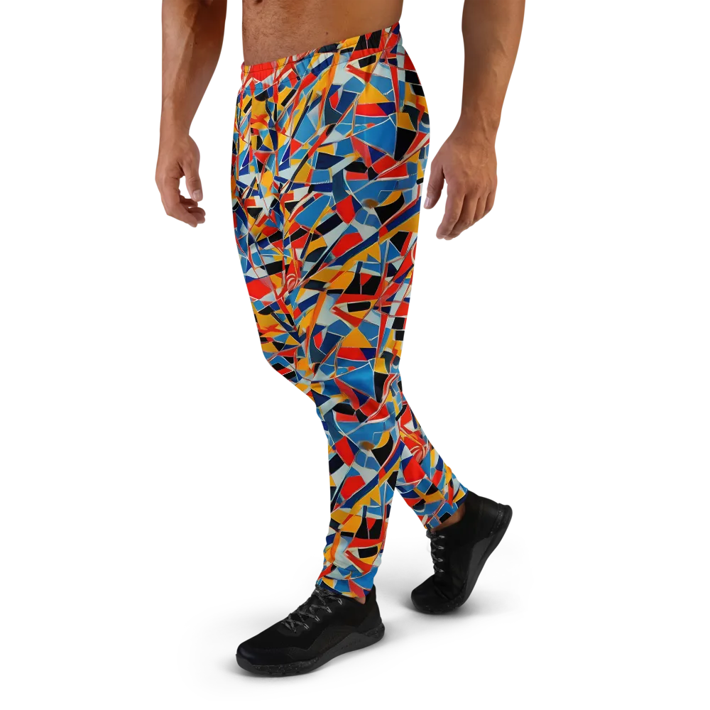 Abstract Mingle on Men's Joggers — Left