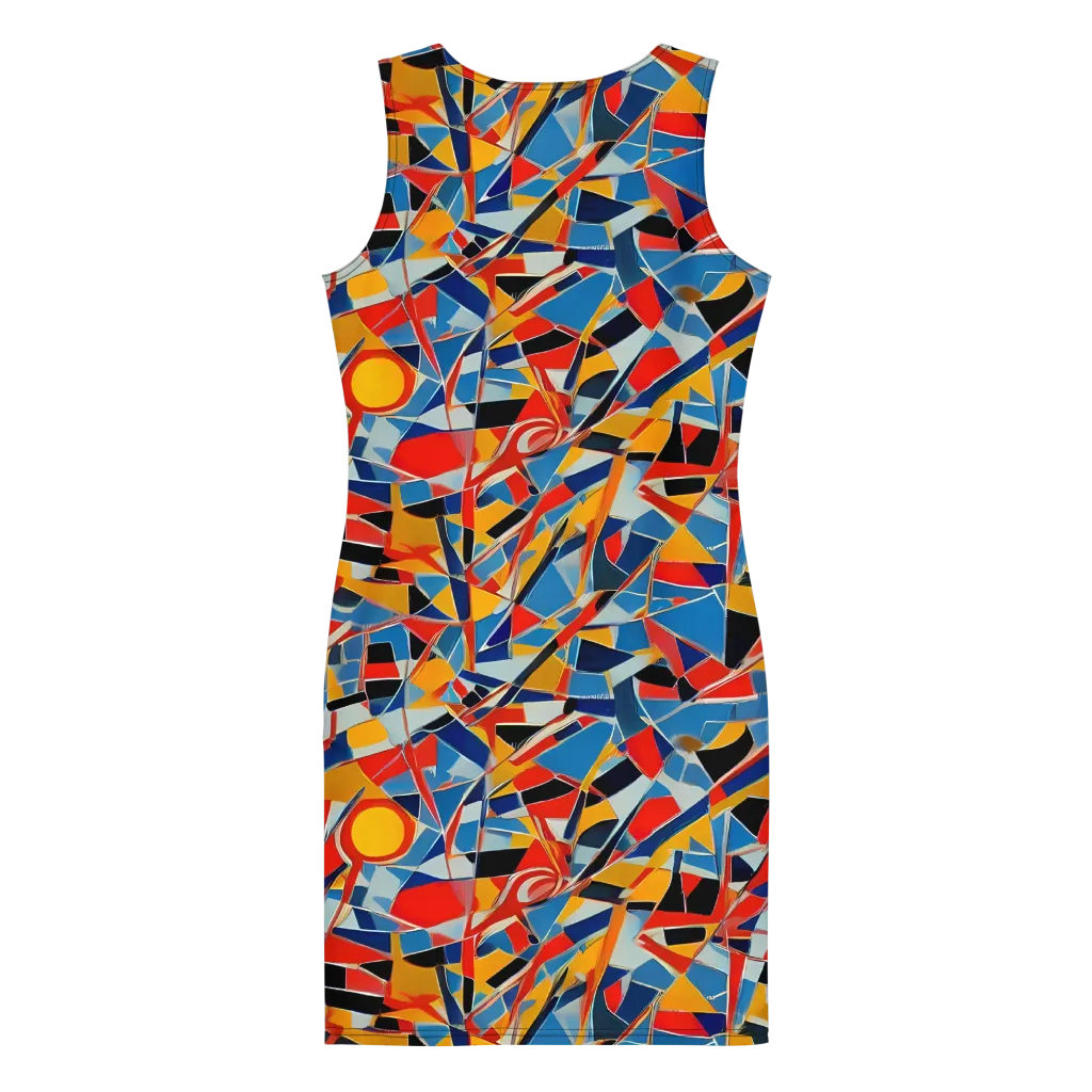 Abstract Mingle on Bodycon Dress — Back