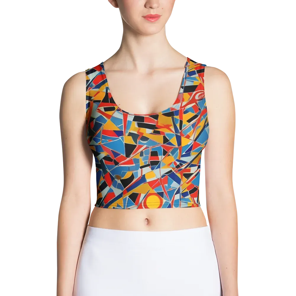 Abstract Mingle on Crop Top — Front