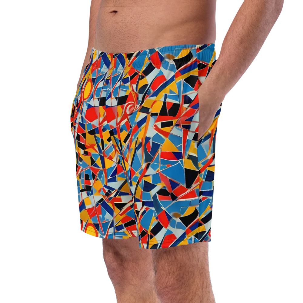 Abstract Mingle on Swim Trunks — Left Front