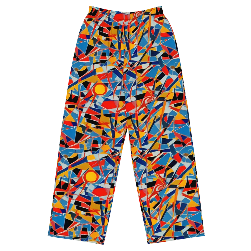 Abstract Mingle on Wide-Leg Pants — Front