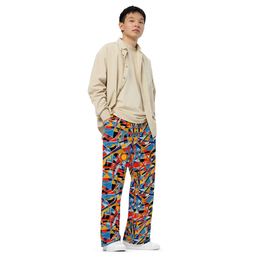 Abstract Mingle on Wide-Leg Pants — Right Front