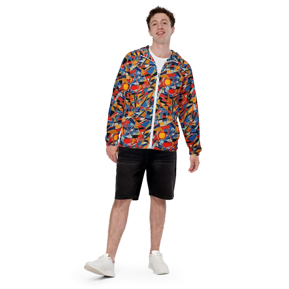 Abstract Mingle on Men's Windbreaker — Front