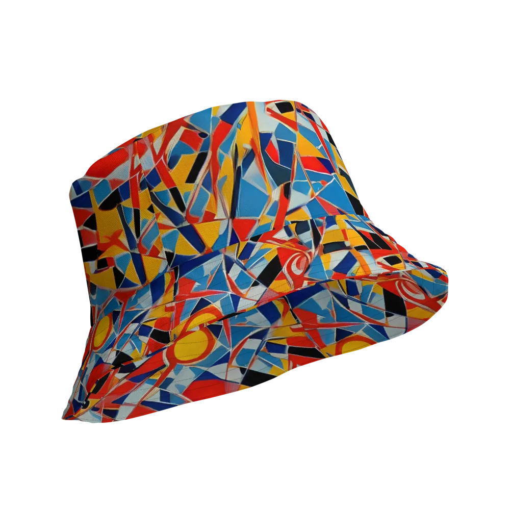Abstract Mingle on Reversible Bucket Hat — Product details Outside